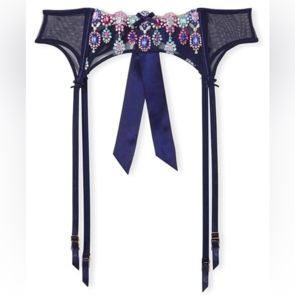 New! Victoria’s Secret dream angels bejeweled embroidered garter 4273